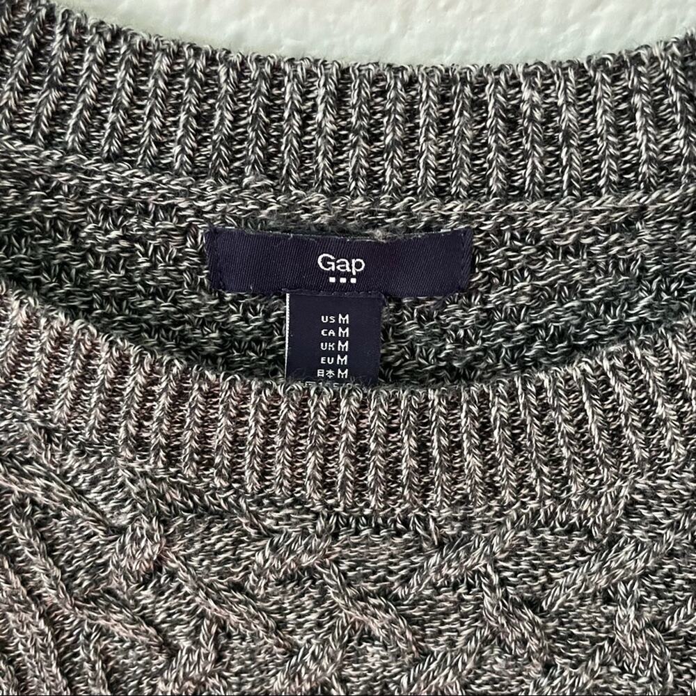 Gap Heather Black Charcoal Sweater Basic Size Med… - image 3